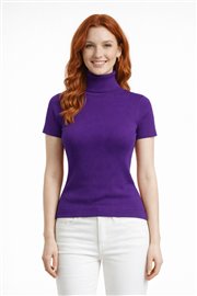 Boğazlı Yarasa Kollu Fitilli Crop Bluz