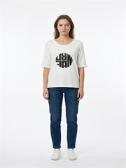 Kadın Bisiklet Yaka Super Slim Fit Beyaz Tişört